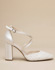 Brocade Wide Fit Wedding Heels | Paradox London