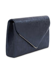 Delyssa Navy Shimmer Clutch Bag