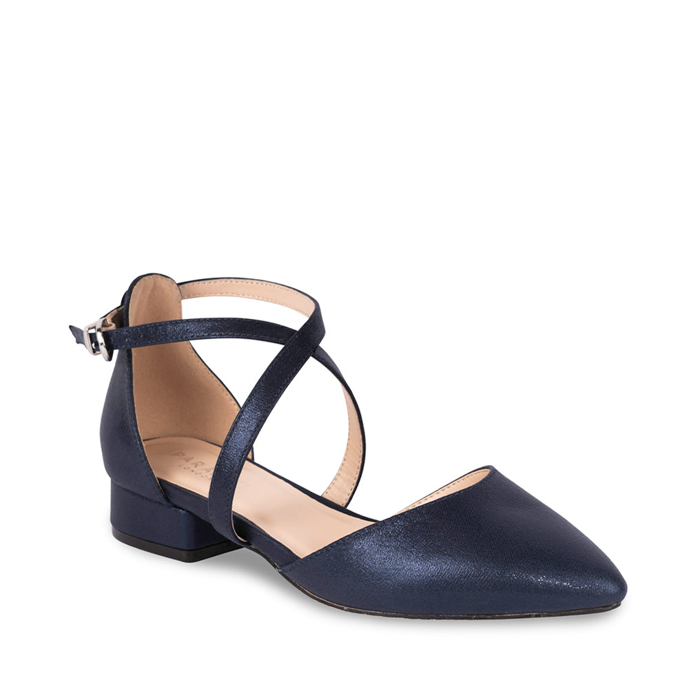navy small heel shoes