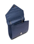 Darcy Navy Shimmer Envelope Clutch Handbag - Paradox London