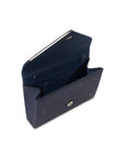 Delyssa Navy Shimmer Clutch Bag