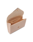 Delyssa Nude Faux Leather Clutch Bag