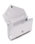 Devora Silver Shimmer Clutch Bag - Paradox London