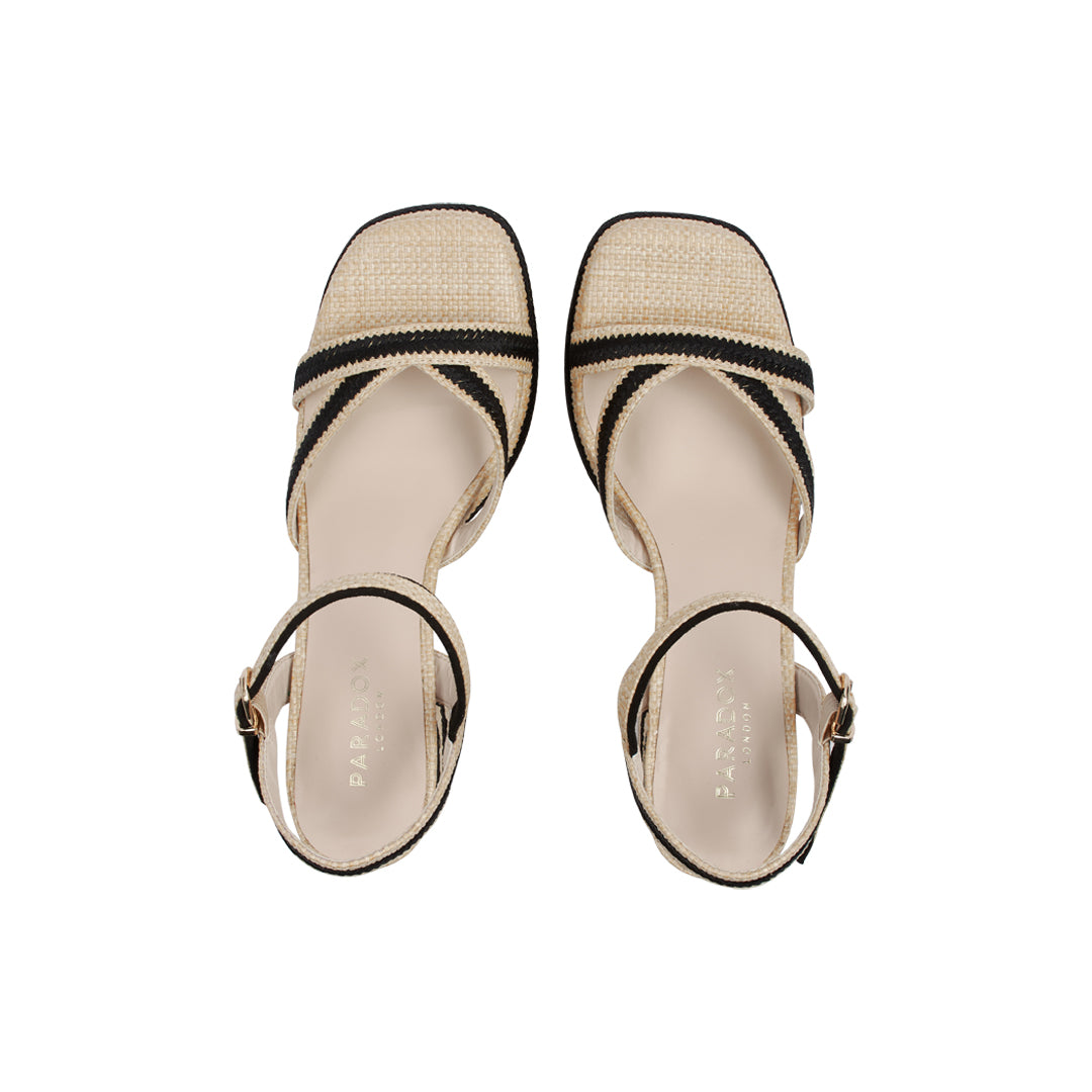 Lorena Raffia Platform Sandals