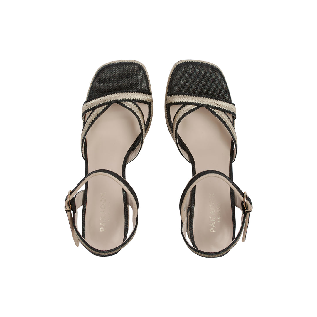 Lorena Raffia Platform Sandals