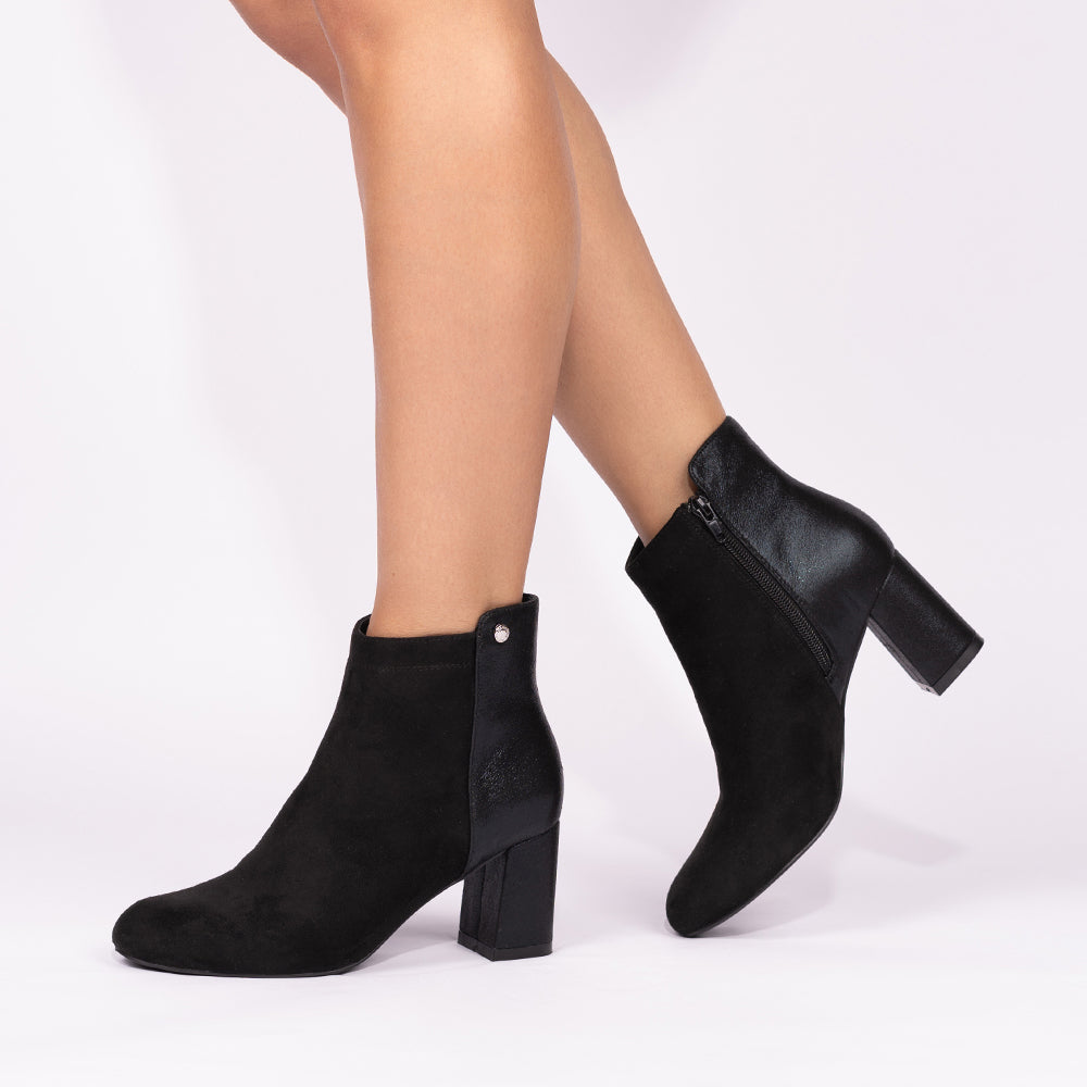 Black mid ankle boots store