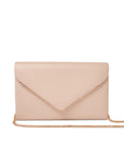 Delyssa Nude Faux Leather Clutch Bag