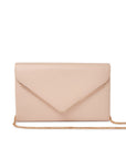 Delyssa Nude Faux Leather Clutch Bag | Paradox London