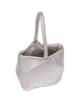 Dua Diamante Silver Pouch Handbag | Paradox London