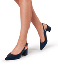 Imelda Mid Block Slingback Heels | Paradox London