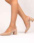 Isabel Nude Slingback Heels