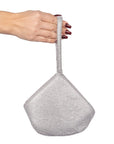Dua Diamante Silver Pouch Handbag | Paradox London