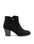 Black Micro Suede Ankle Boots