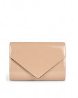 Paradox London Nude Deirdre Patent Envelope Clutch Bag