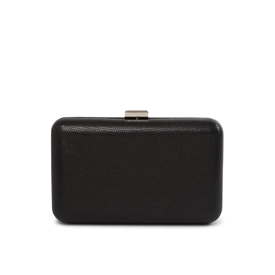 Delina Black Box Clutch Bag Paradox London