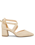Paradox London Farrah Wide Fit Champagne Block Heels