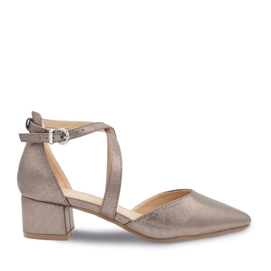 Pewter dress shoes low heels sales