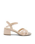 Paradox London Wide Fit nude Block heeled Sandals