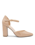 Paradox London Ronda Nude Patant Block Heel