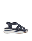 Vera Navy Wedge comfort Fit Sandals by Paradox London