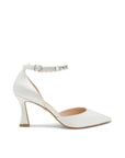 Paradox London ivory satin bridal shoe