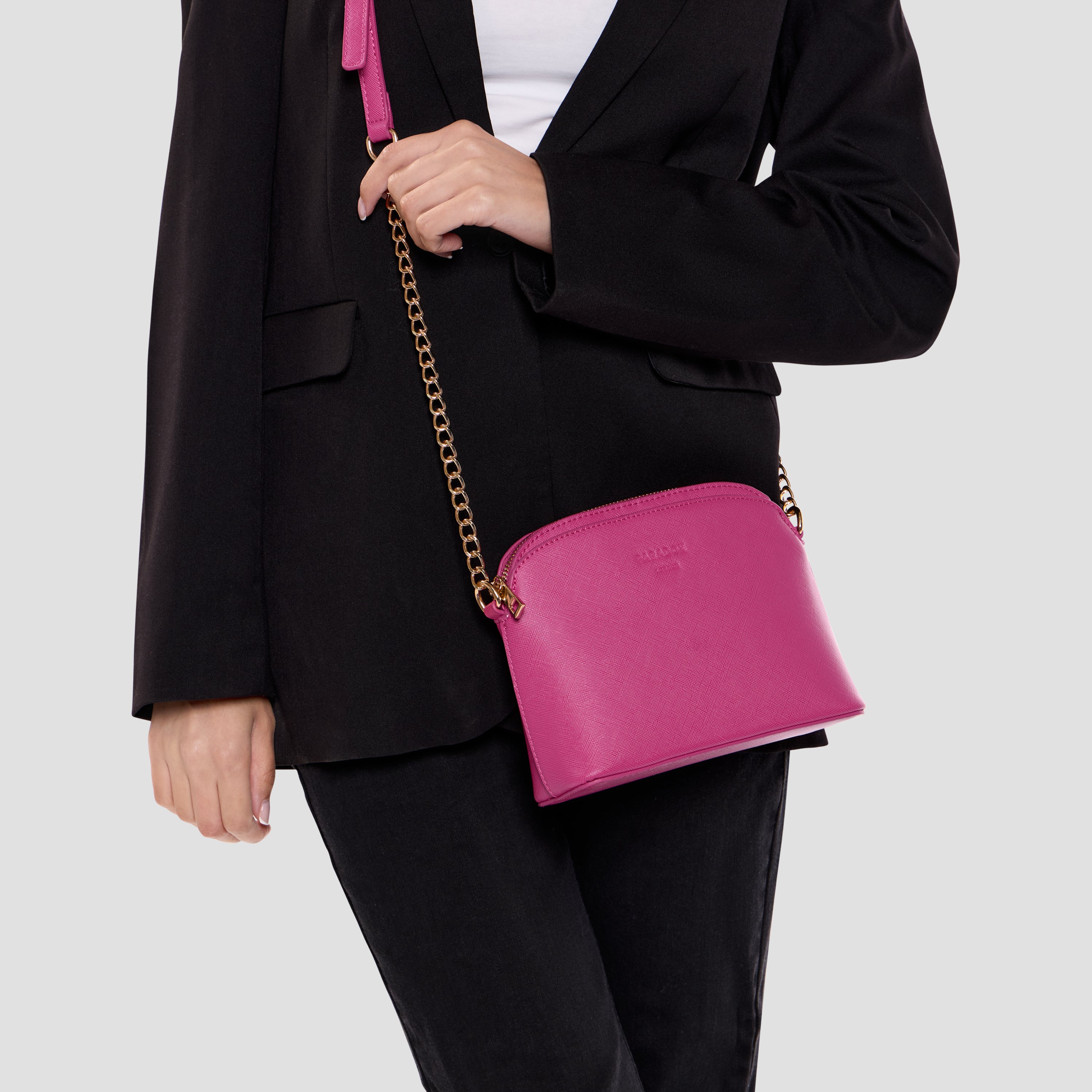 ノリエノモト　wave purse / rose pink × olive Olive Crossbody Bag | Paradox London