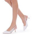 Angelique Slingback Wedding Heels | Paradox London