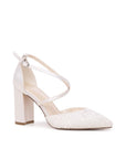 Brocade Wide Fit Wedding Heels | Paradox London