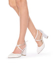 Brocade Wide Fit Wedding Heels | Paradox London