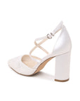 Brocade Wide Fit Wedding Heels | Paradox London
