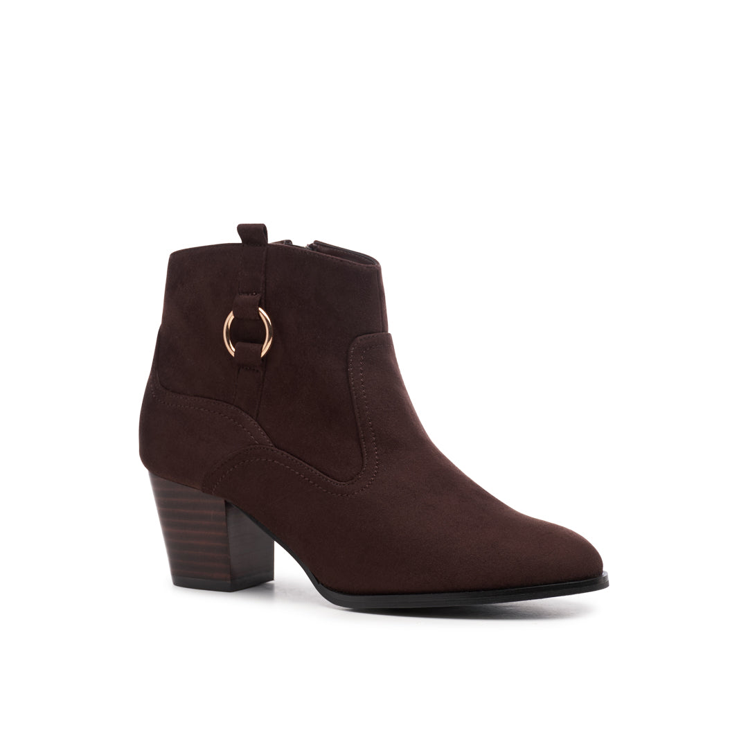 Chocolate brown ankle boots