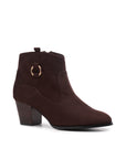 Chocolate brown ankle boots