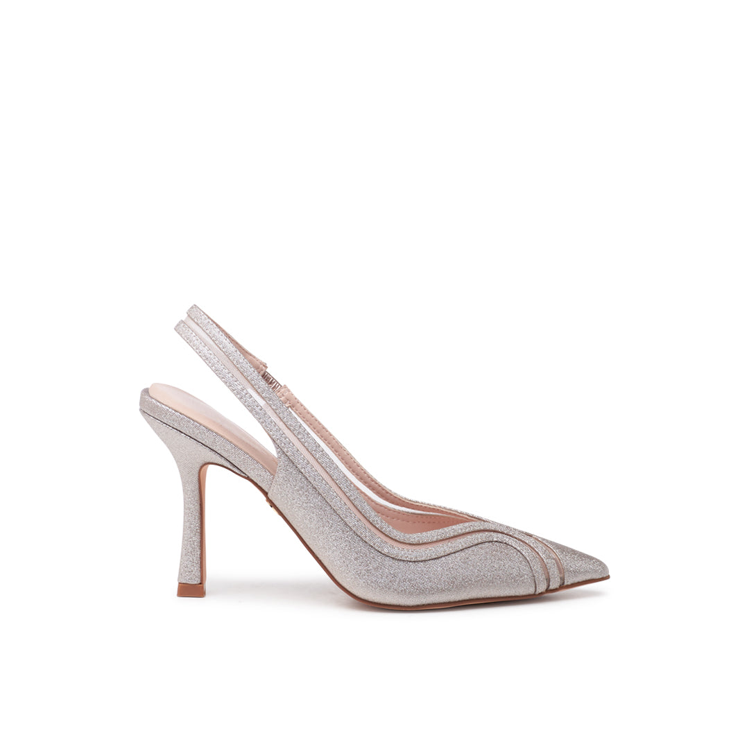 Champagne Slingback Heels