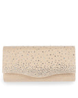 Deja Champagne Glitter Clutch Bag | Paradox London