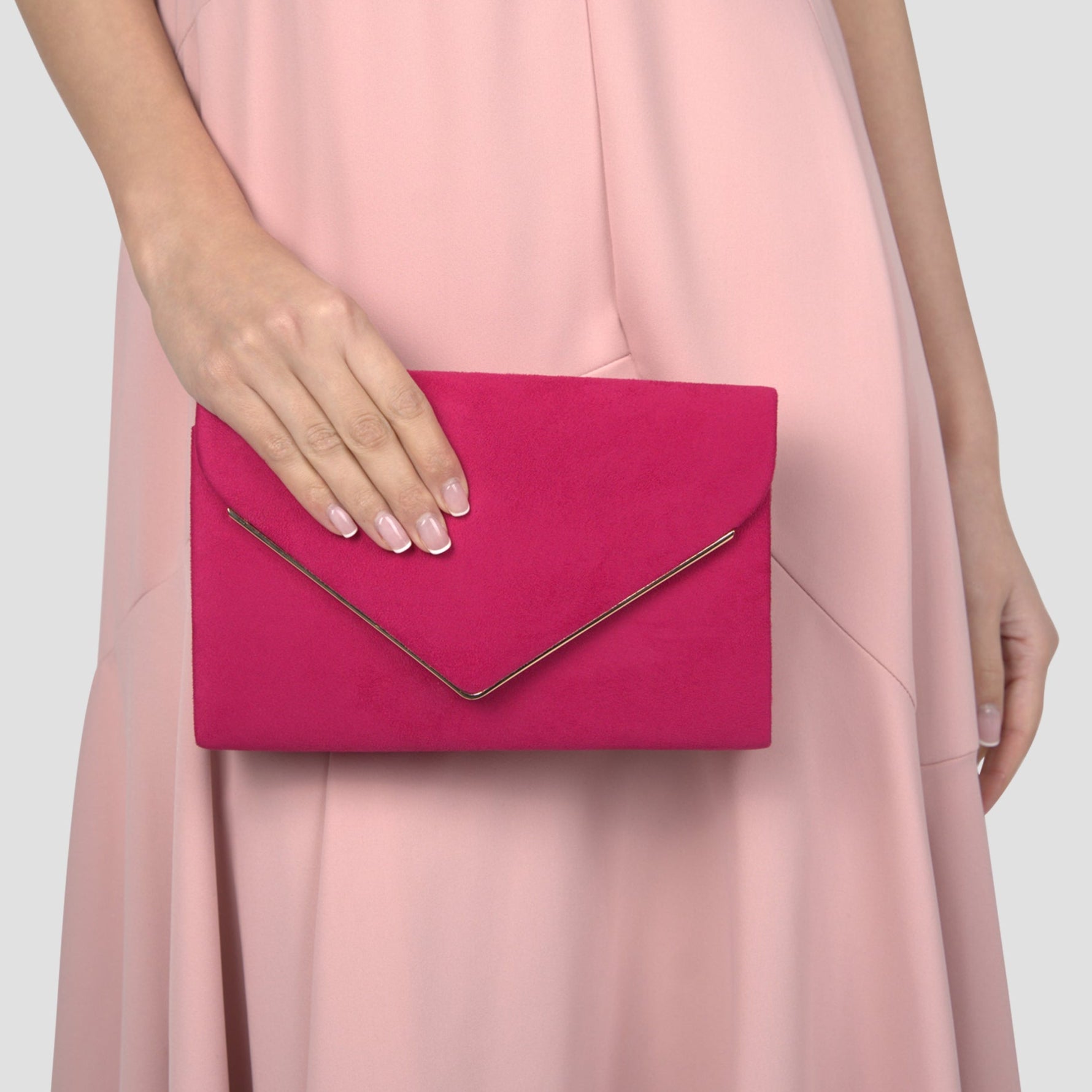 Delyssa Fuchsia Clutch Bag Paradox London