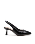 Wide fit black court heels