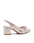 wide fit and stylish gold heels