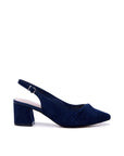 Navy wide fit shoes
