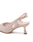 Wide fit slared heel shoes