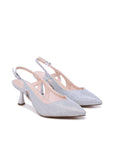 silver occasion heels