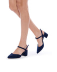 Navy Wide Fit Shoes