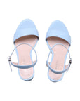 Powder Blue Heeled Sandals