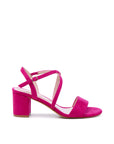 Fuchsia wide fit heeled sandals