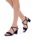 Navy Wide Fit Heels