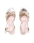 Gold summer wedge heels