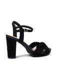 Pair of Lani black platform sandals – angled view