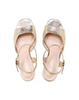 platform gold heels