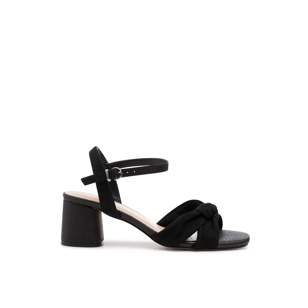 Nalani Black | Wide Fit Block Heel Sandals | Paradox London