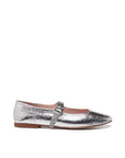 Silver Flat Mary Jane Shoes