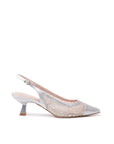 Silver Kitten Heels